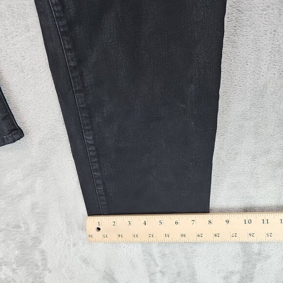 Hudson Jeans Womens Size 27 Waxed Black Noa High Rise Straight Crop Stretch - Picture 12 of 12